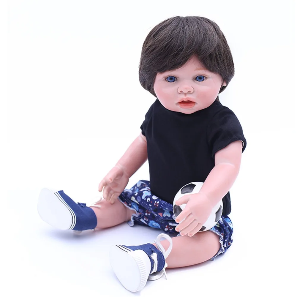 SanyDoll см 18 дюймов 45 см силиконовая кукла реборн, Реалистичная кукла прекрасная кукла для мальчиков и девочек праздничные подарки на день