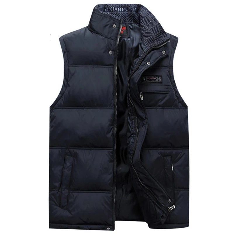

2019 Brand Men's Vest Jacket Coat Sleeveless Vests Homme Winter Casual Male Plus size 4XL Warm Jacket Vest Men Waistcoat Male