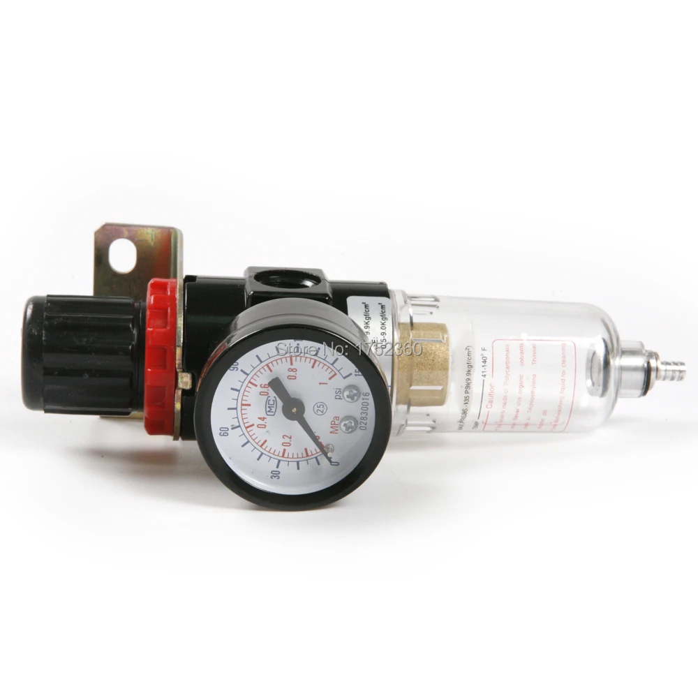 

1pcs Air Filter Pneumatic Regulator Moisture Trap Pressure Gauge AFR-2000 1/4"PT