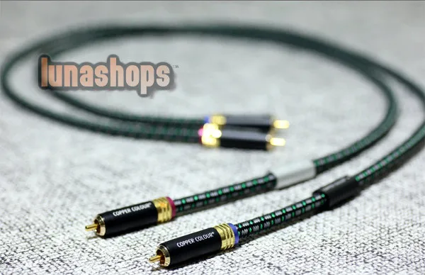 

LN002686 1m Copper Colour CC Fond 2 RCA Male To Male Cable Alloy + 1.8 OCC Copper