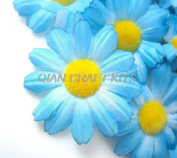 200pcs Gerbera Daisy Heads Artificial Silk Flower 1.75 inches Wholesale Lot for Bridal Wedding work, Make Hair clips, hats