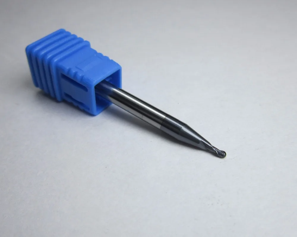 

wholesale 10PCS radius 0.75 HRC45 R0.75 2 flutes Tungsten Carbide Ball Nose End Mill CNC milling cutting Dia 1.5mm freeshipping