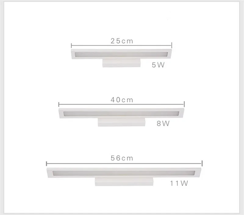 LED Mirror front lamp bathroom Wall light lamps mirror Stainless Steel Indoor led lighting Fixture