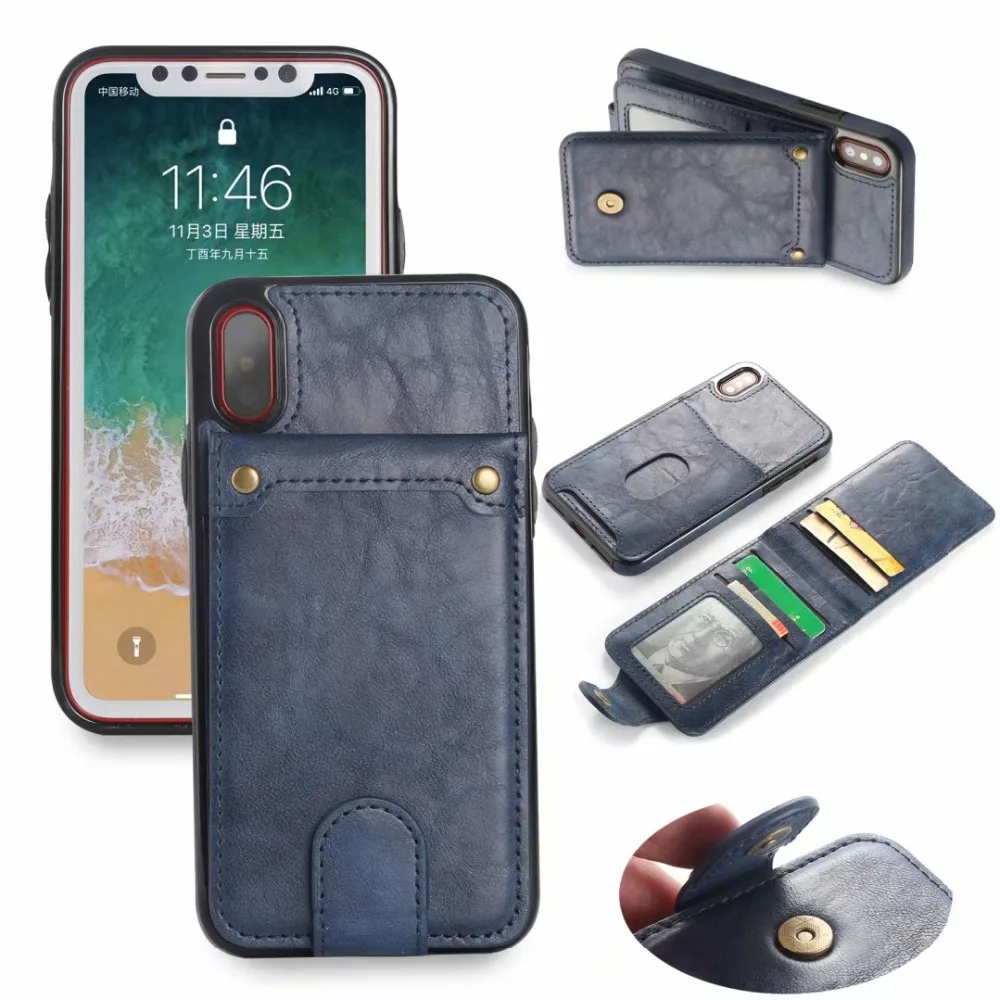Leather case for Apple iphone7 7Plus 8 8Plus X luxury split high quality fashion clamshell wear protection cover |