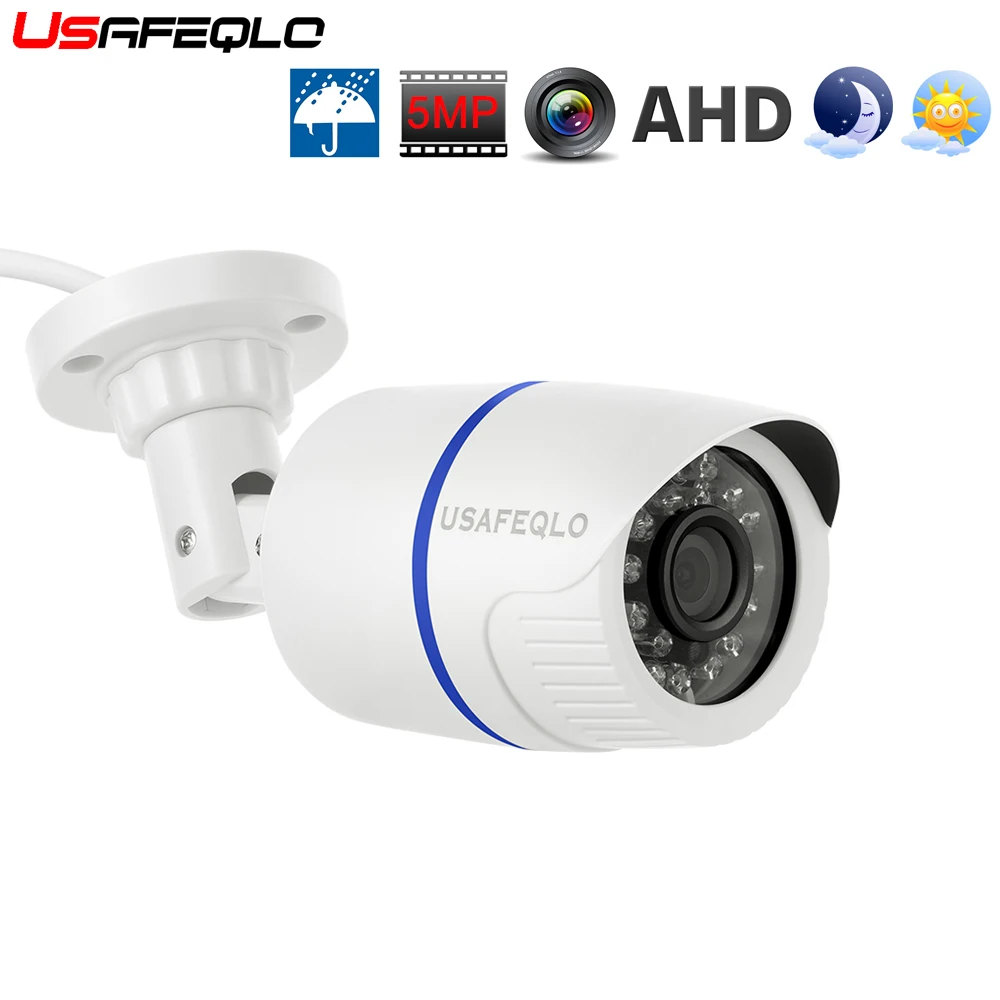 

5.0MP AHD Camera Security Surveillance Camera Waterproof CCTV Camera 24 Pcs LEDs Nightvision play and plug IR 25M
