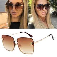 Квадратные Солнцезащитные очки больших размеров для мужчин и женщин, солнцезащитные очки знаменитостей, мужские, для вождения, суперзвезда, Роскошные, брендовые, дизайнерские, женские оттенки, UV400