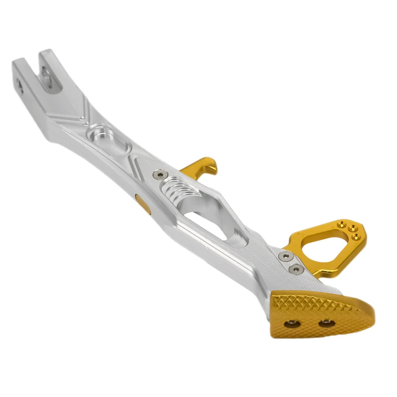 MoFlyeer CNC Aluminium Alloy Motorcycles Kickstand Kick Side Stand Motorcycle Scooter Street Standard motorcycle kickstand