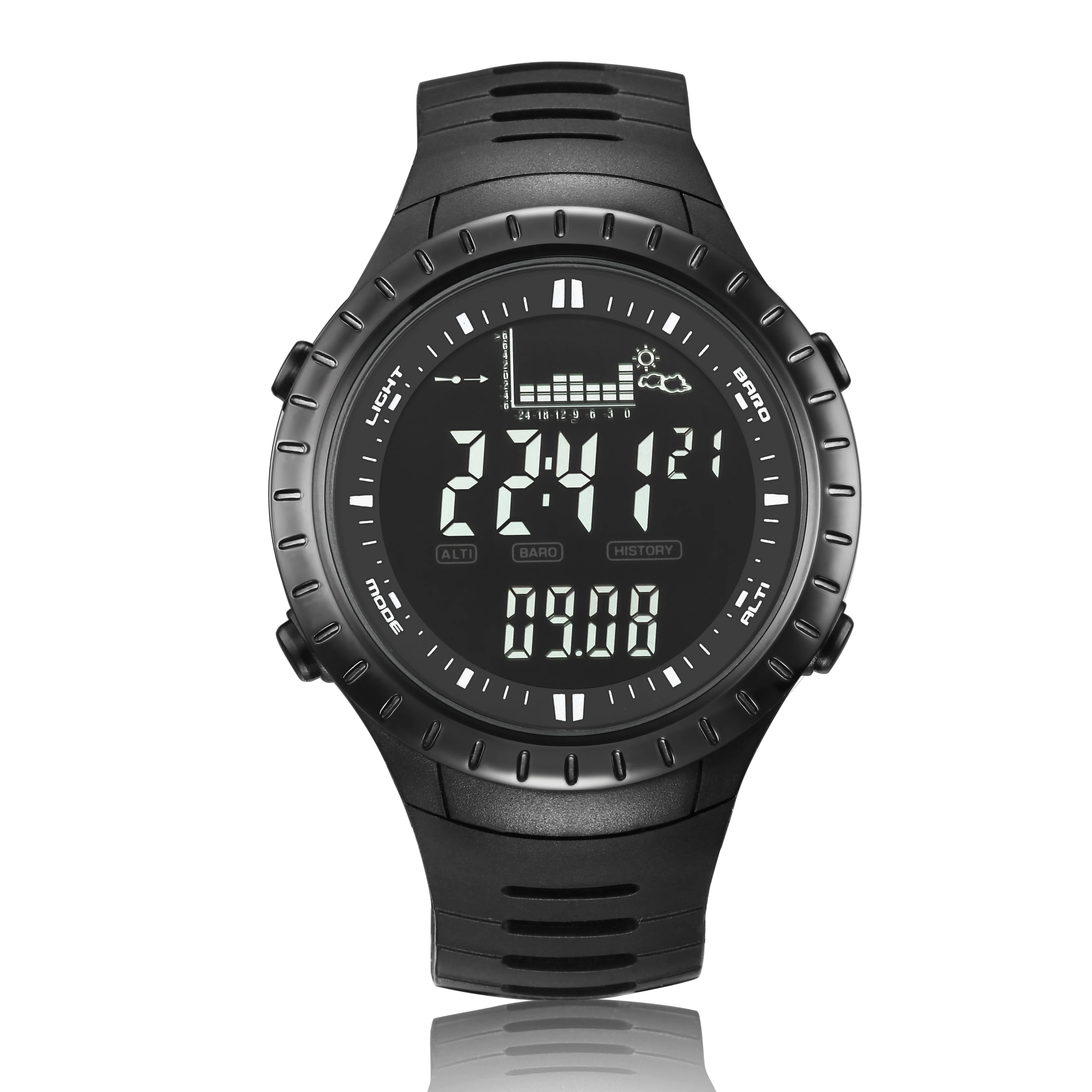 

Waterproof Outdoor Fishing Smart Watch Men Altimeter Barometer Thermometer EL Backlight Multifunctional Digital Wristwatch Alarm