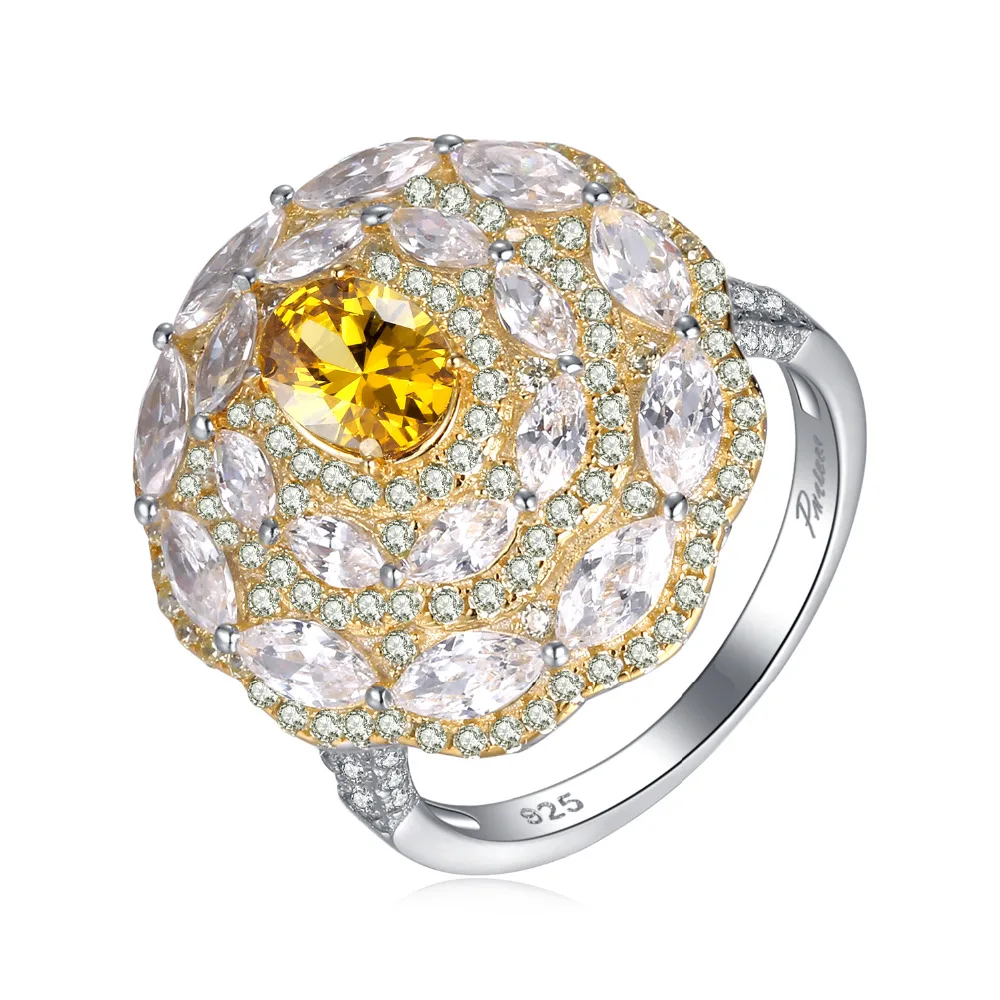 

PURREEN Jewelry Luxury Female Big Zircon Stone Ring Romantic Engagement Rings Wedding Rings Party Rings Size 6 7 8 9 10