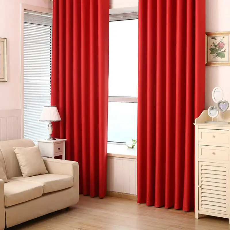 

New Arrival 100X200cm Window Curtain Solid Polyester Curtains Home Decor Blind Fashion Style Blackout Curtains For Bedroom LM56