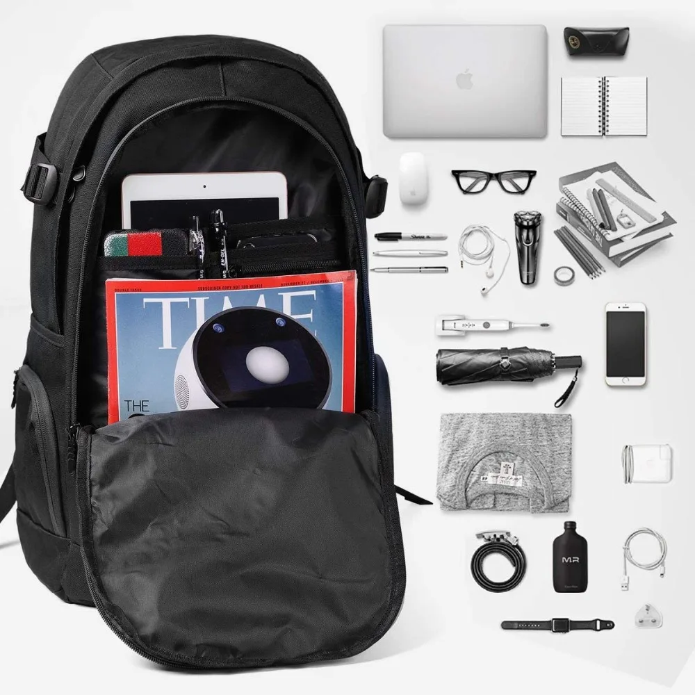 Waterproof USB Charging Women Men Backpack 15.6inch Laptop Bagpack For School Backpack for Teens Boys Male Travel Mochila Bag (6)