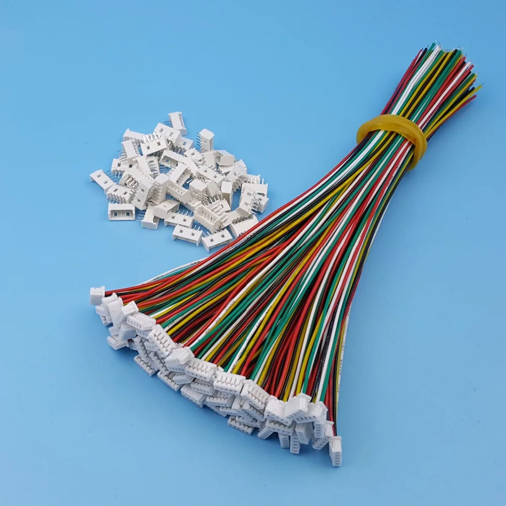 50 комплектов 5Pin Micro JST шаг 1,25 мм Одна Головка 15 см 28AWG провода к плате разъем