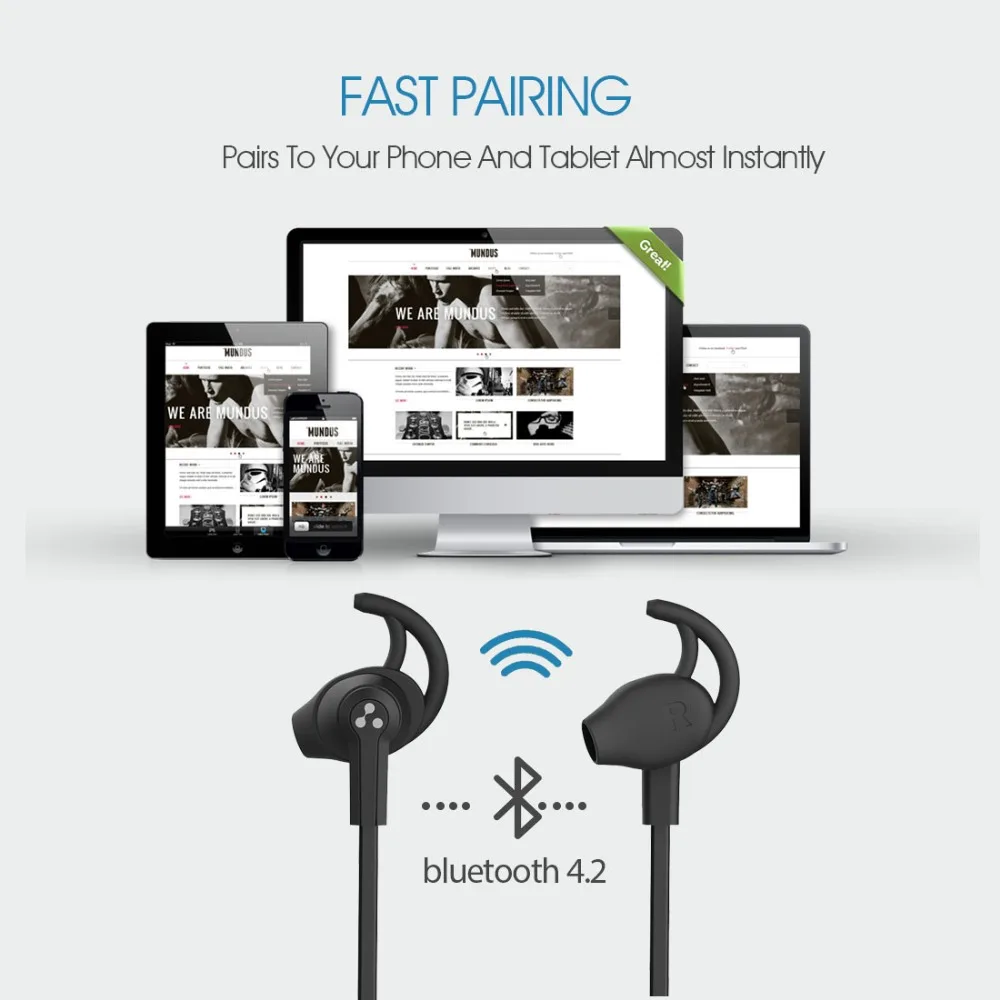 Слог SF801 Спорт bluetooth V4.2 гарнитура/беспроводные наушники устойчивое стерео для