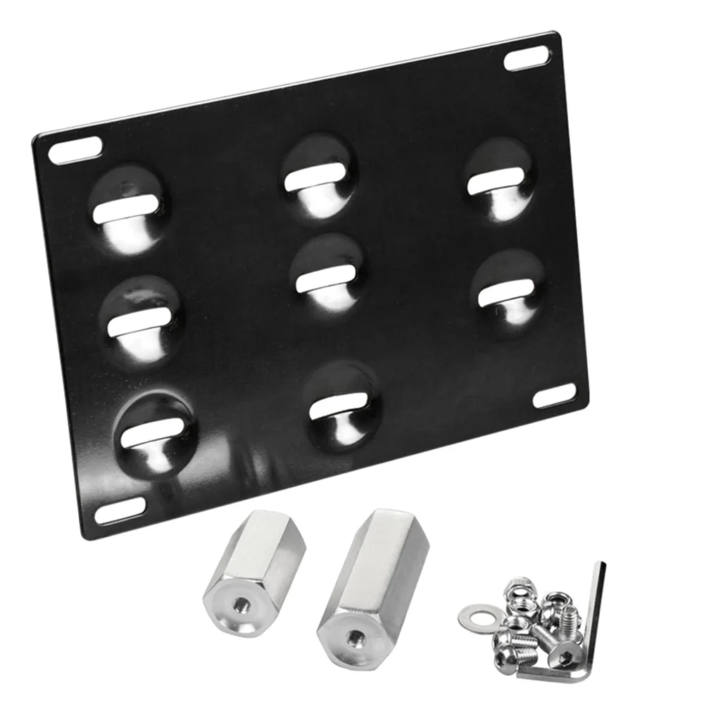 cheap Newest Black For BMW F30 F32 F10 3 4 5 Series Car Bumper Tow Hook License Plate Mounting Bracket