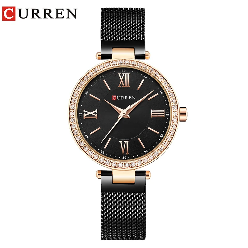 

CURREN Watch Women's Casual Fashion Quartz Lady Wrist Watch Crystal Design Ladies Gift Women Simple Watch relogio feminino