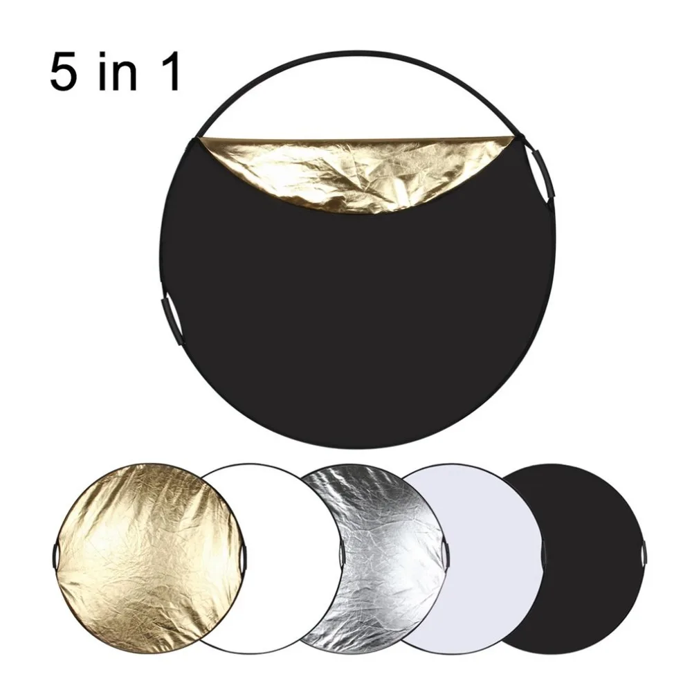 

PULUZ Photo Reflector 60cm 80cm 110cm 5 in 1 Multiple Color Portable Package Collapsible Photo Studio Reflector Folding Board