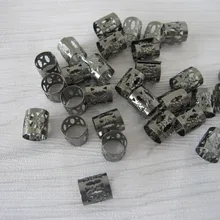 110 черные бусины для дредов регулируемые волосы кольцо для косички Клип 8 мм отверстие