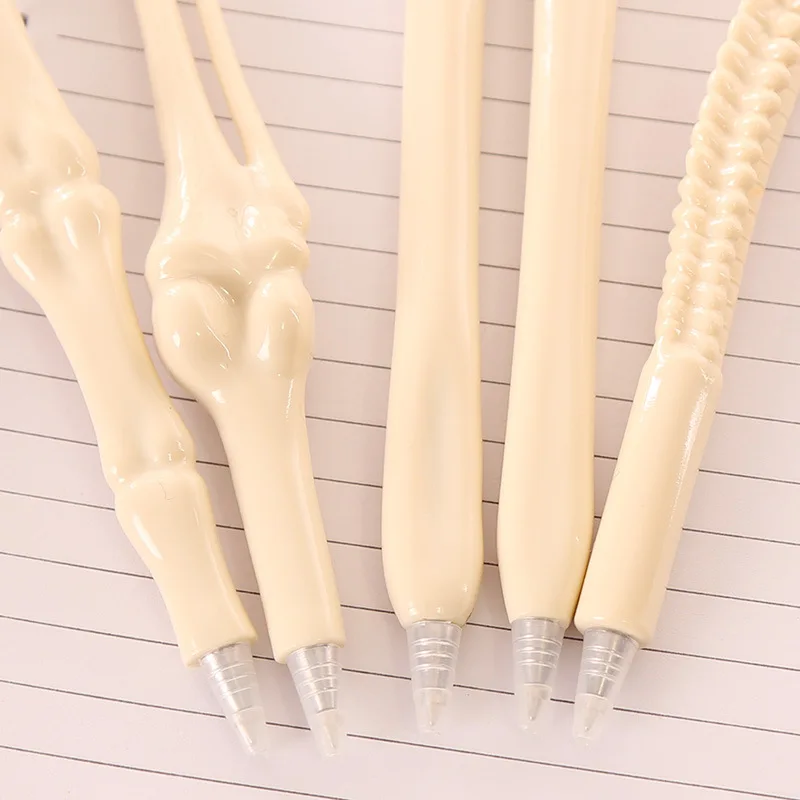 5pcs Bone Shaped Ballpoint Pen Set Novelty Children Student Roller-ball Ballpen 