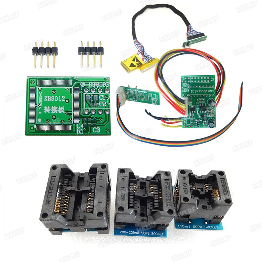 RT809F программатор+ все адаптеры SOP8 IC клип считыватель LCD+ PEB-1 плата расширения+ кабель EDID