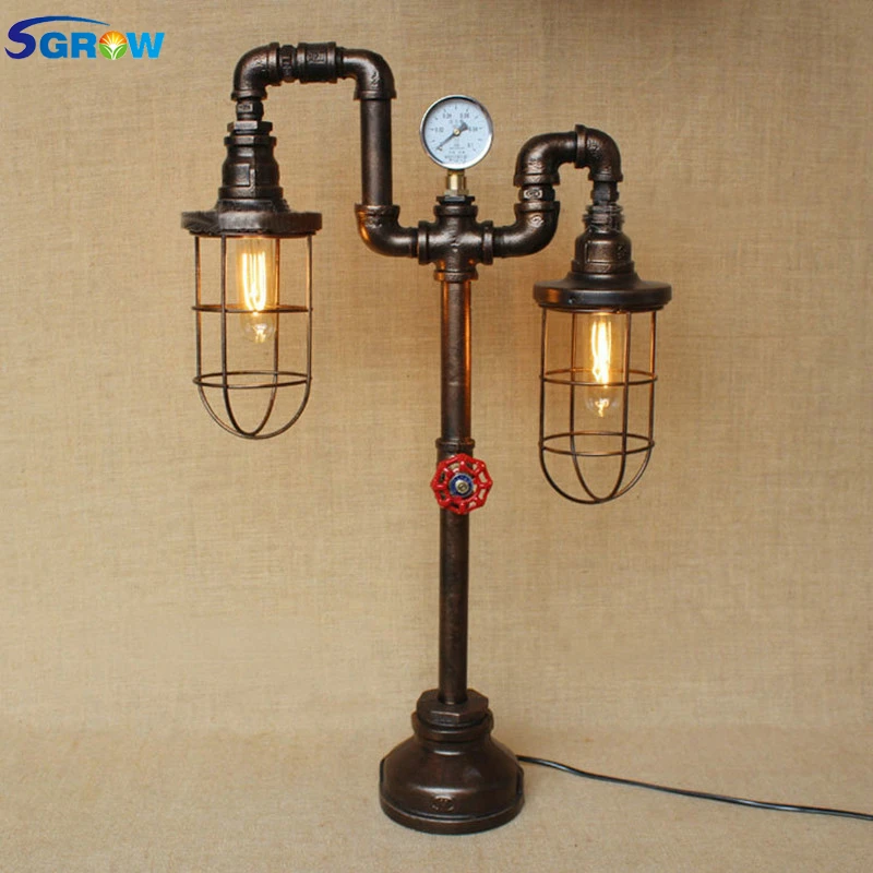 table lamp with two heads