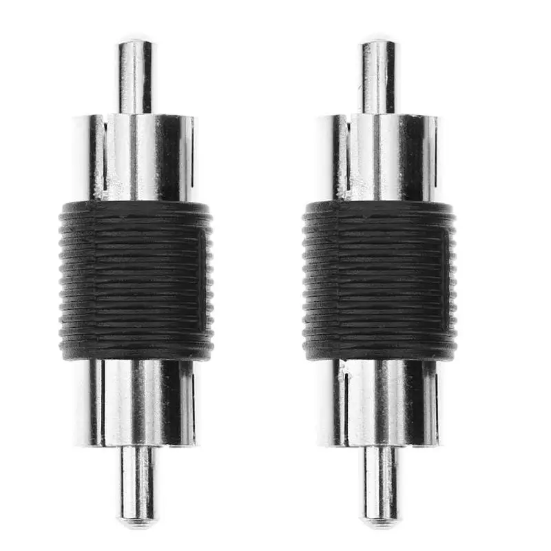 

2pcs RCA Male to Male AV Audio Video Plug Jack Extension Cable Connectors RCA Male to Connectors Couplers Adapters Household