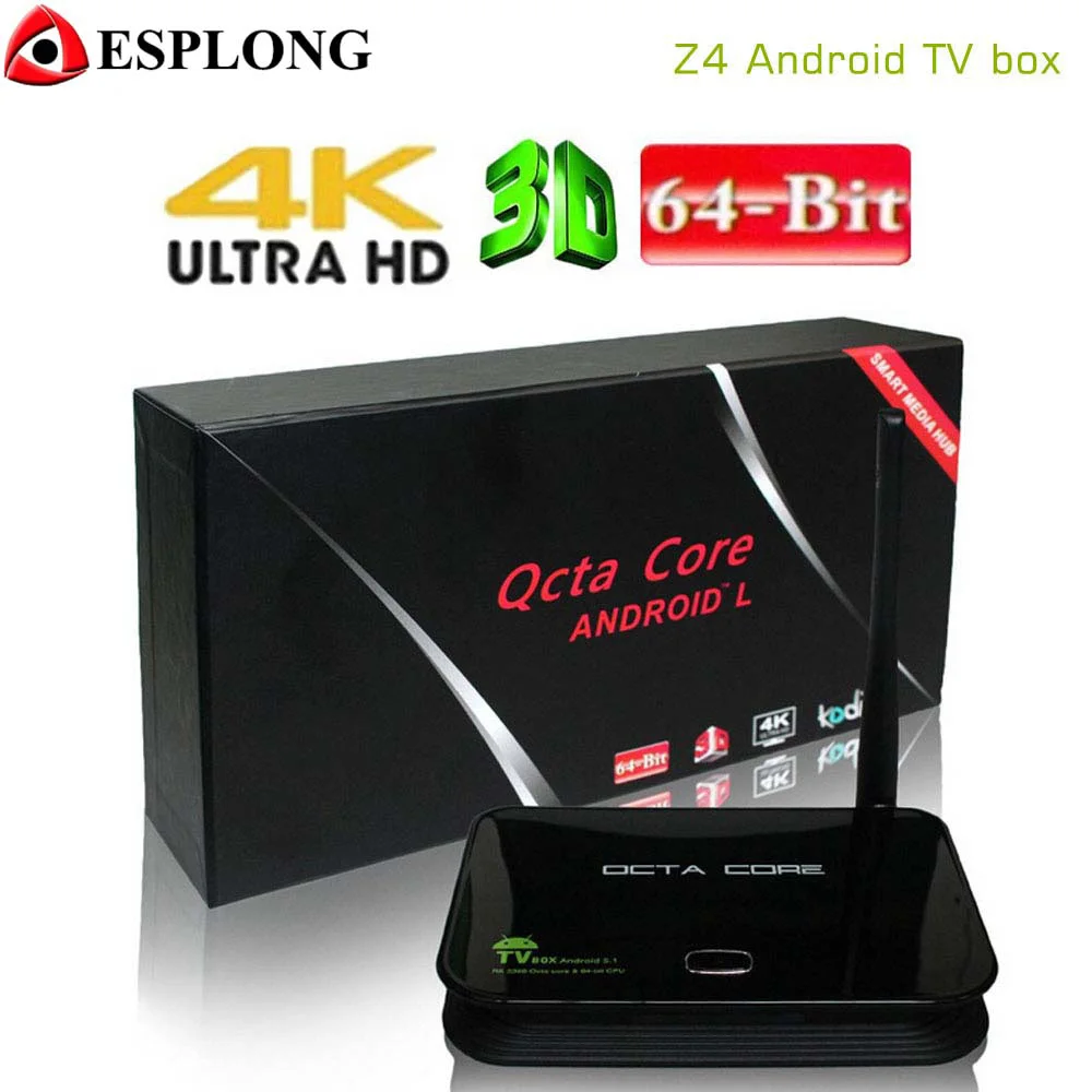 2016 HOT Andoer Z4 Android TV Box 2GB 16GB Octa Core Rk3368 64Bit Dual WiFi XBMC KODI Smart TV box 4K Android 5.1 Media Player