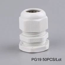 50 шт./лот PG19 12-15 мм PA нейлон водонепроницаемый кабельный сальник