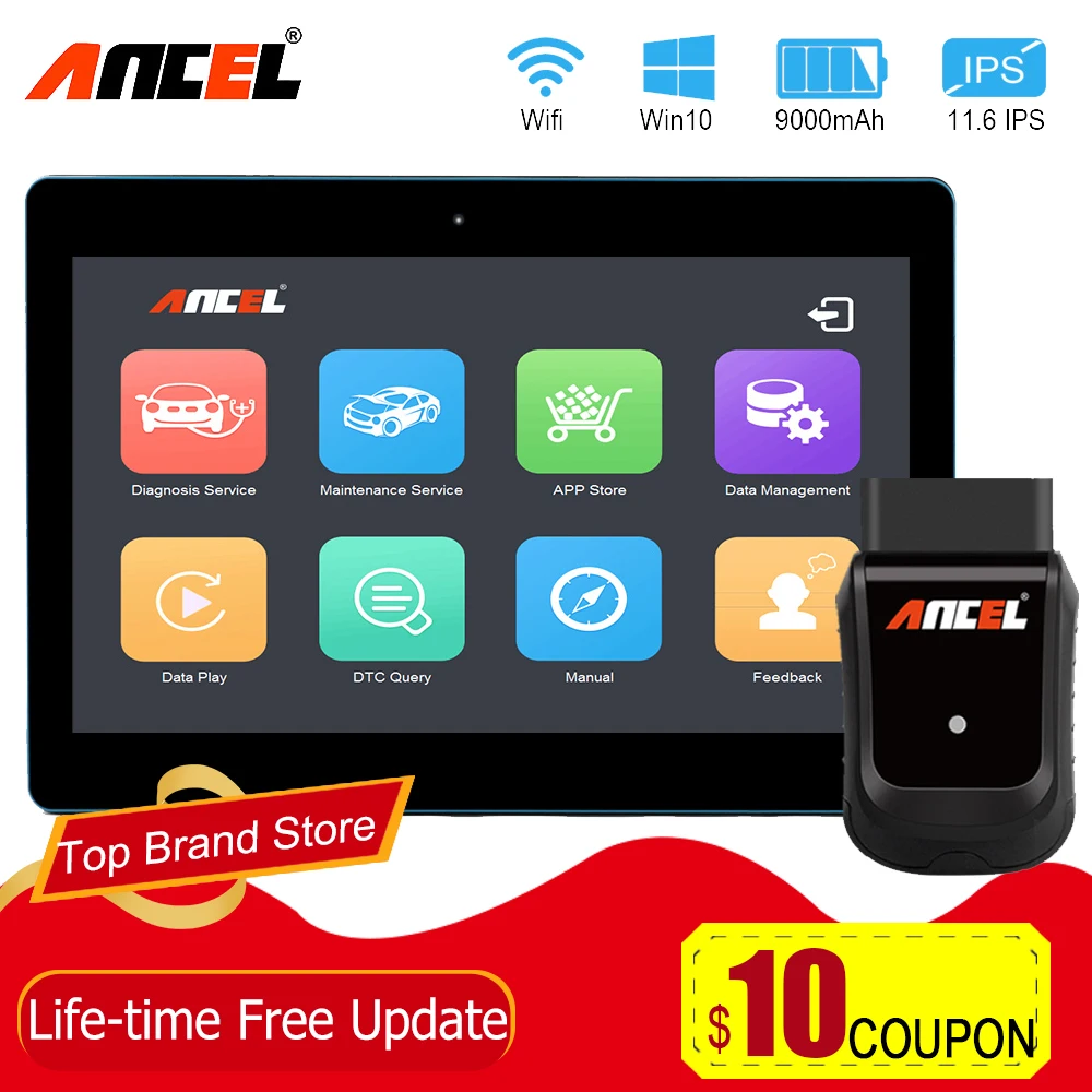 Ancel X5 Pro автомобильный диагностический инструмент для планшета OBD2 сканер