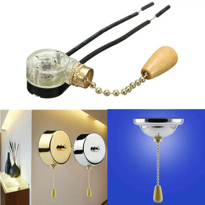 Retro Ceiling Fan Light Pull Chain Switch Convenient Wall Light Replacement Cn