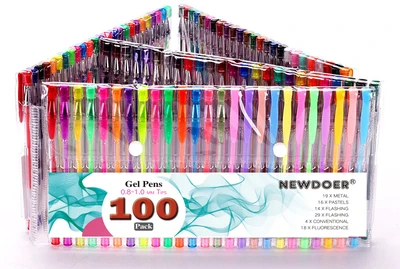 100/120 цветов, набор гелевых ручек для раскрашивания, для взрослых, для раскрашивания, скрапбукинга, рисования, письма - Цвет: 100color