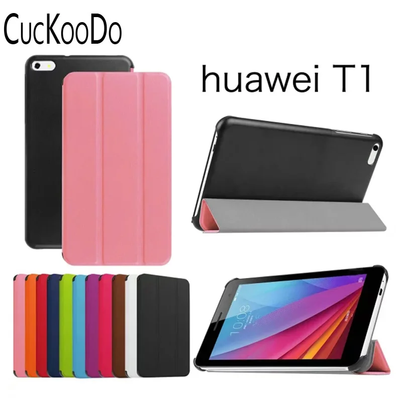 

50Pcs/lot For HuaWei Mediapad T1 7.0inch Tablet,Smart Ultra Slim Stand Leather Case Cover for Huawei MediaPad T1 7.0Inch Tablet