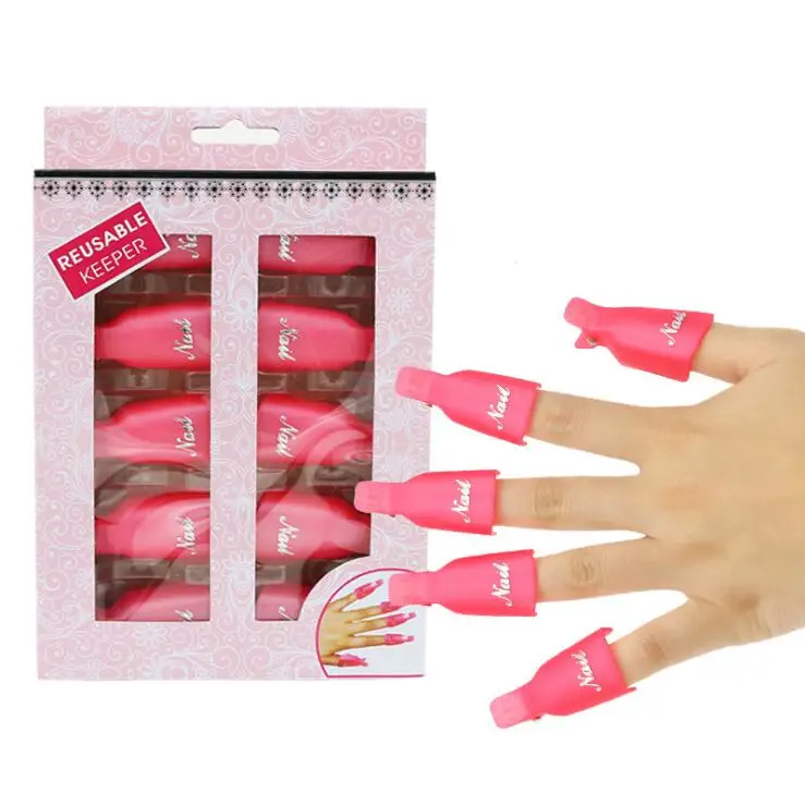 

10PCS/Set Manicure Tools Unloading Clips Finger Sets Unloading Clips UV Gel Polish Remover Wrap Tool Nail Art Tips 3 Color