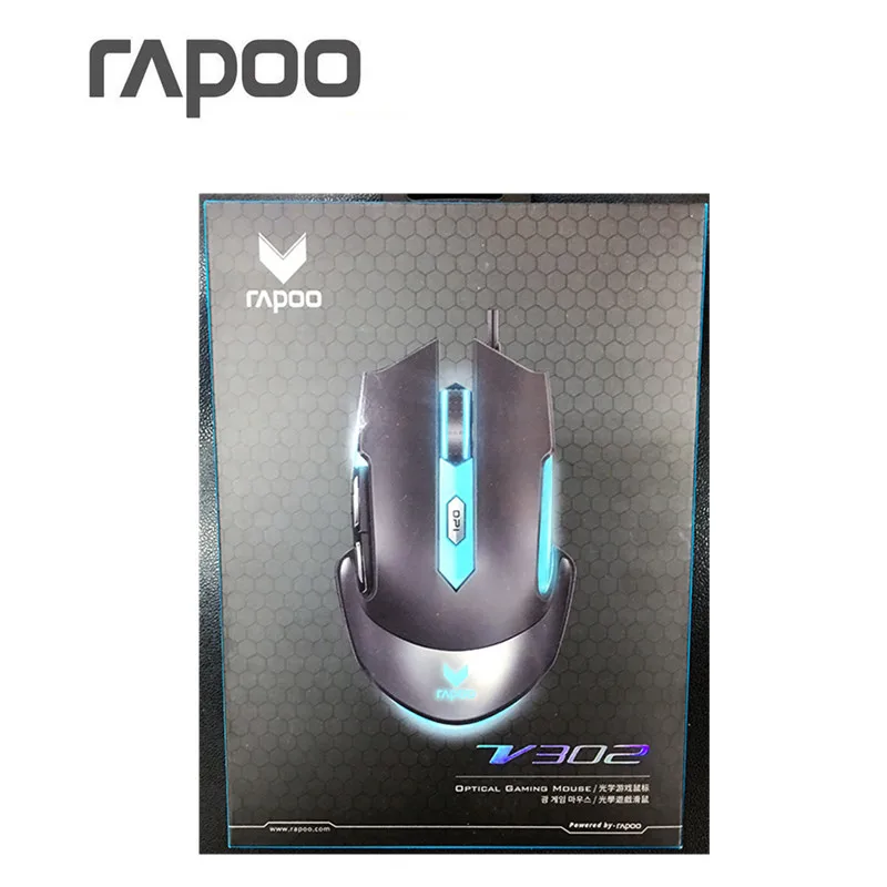 Rapoo V302 7000 dpi 7 программируемых кнопок Оптический сенсор P3320 подсветка оптическая игровая мышь для профессионального геймера