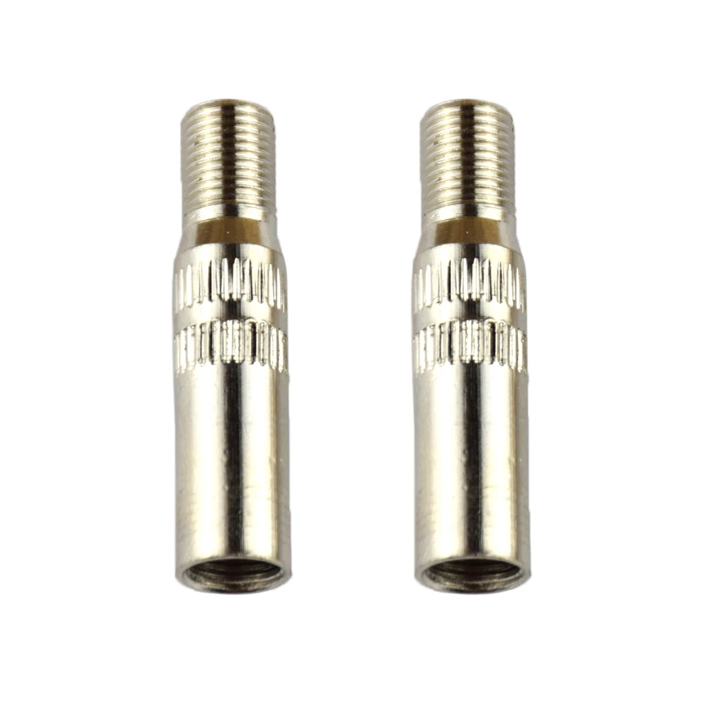 

2X Car Motorbike Truck Bus Tyre Wheel Valve Extensions Extender Cap Stem Silver Valve Caps 39mm Adaptor Brass Universal