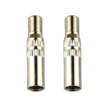 

2X Car Motorbike Truck Bus Tyre Wheel Valve Extensions Extender Cap Stem Silver Valve Caps 39mm Adaptor Brass Universal