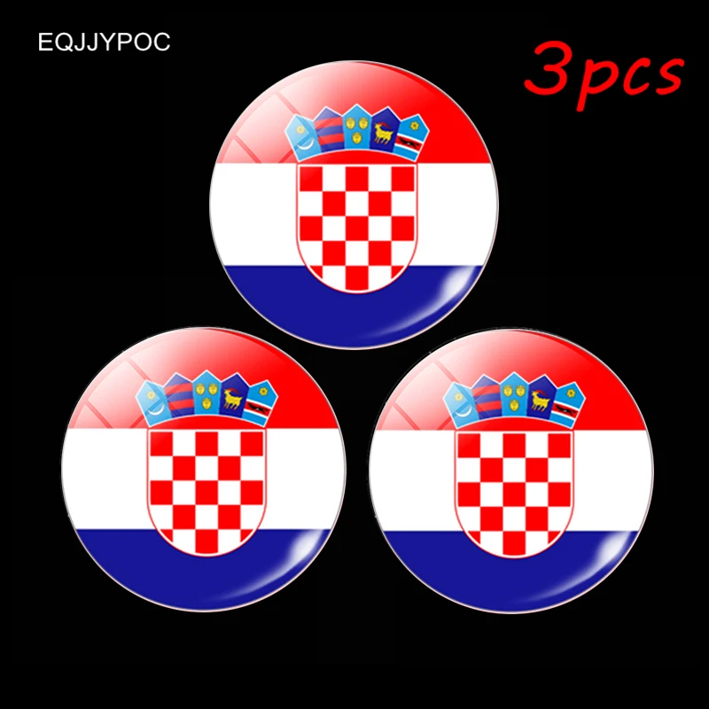 

3PCS The Republic of Croatia Flag 30MM Fridge Magnet Croatia Flag Glass Magnetic Refrigerator Stickers Note Holder Home Decor