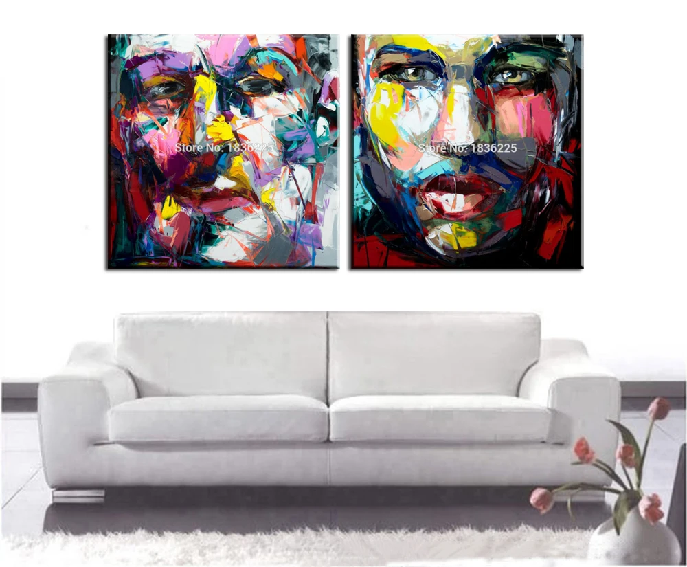Big Size Abstract Man Face Oil Painting On Canvas Modern Decoration Big Size Abstract Man Face Oil Painting On Canvas Modern Decoration