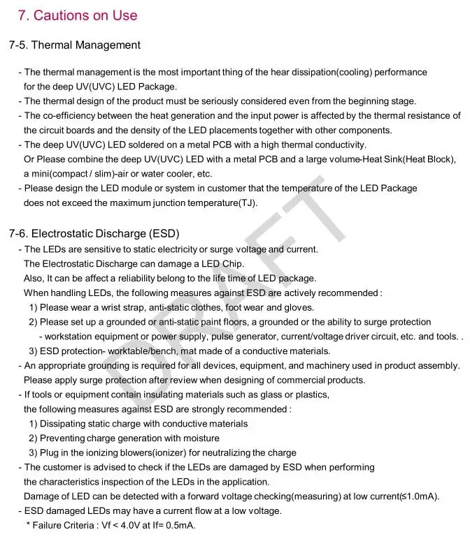 70 мВт 278nm UVC Светодиодный УФ Дезинфекция лампы модель LEUVA66H70HF00 теперь высокой интенсивности глубокий UVC светодиодный для стерилизации водопроводной воды