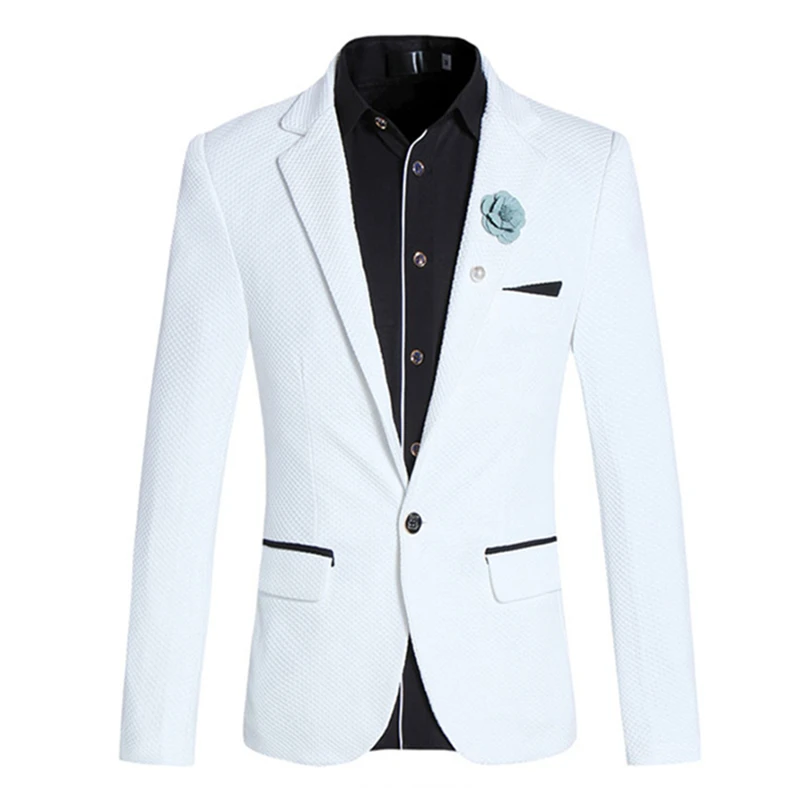 Popular White Blazer Men-Buy Cheap White Blazer Men lots from China ...