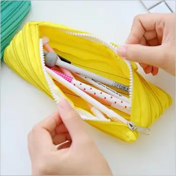 

students creative personality spoof simple lovely A zipper Pencil case pencil bags