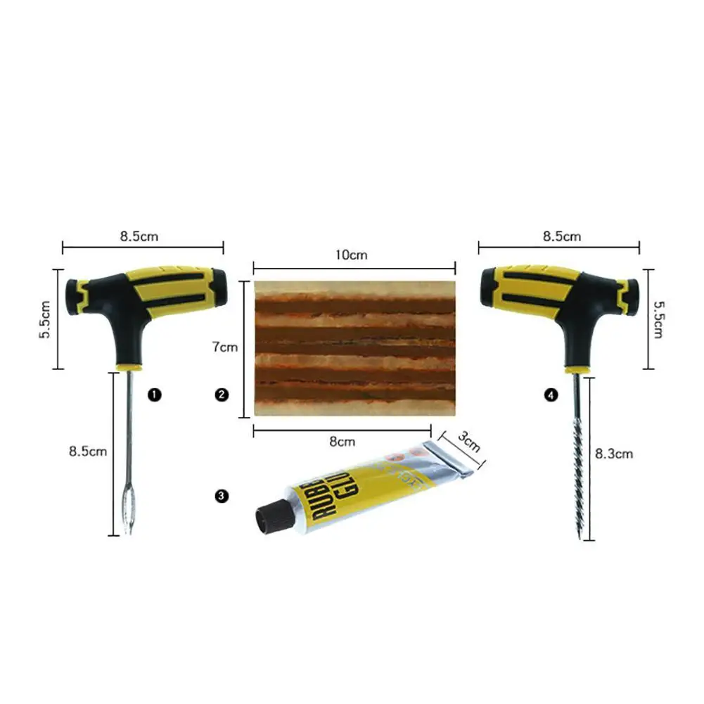 Инструмент для ремонта автомобильных шин, набор инструментов для ремонта шин, набор инструментов для ремонта авто-велосипедов, бескамерных шин, прокол, разъем для гаража, автомобильные аксессуары