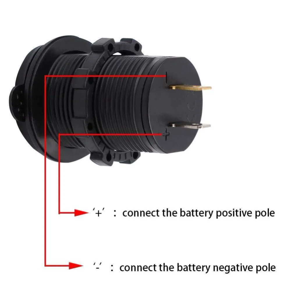 12-24 В, зарядное устройство для мотоцикла с двумя usb-разъемами, адаптер питания, зарядное устройство для мобильного телефона, светодиодный, для автомобиля, грузовика, квадроцикла, лодки