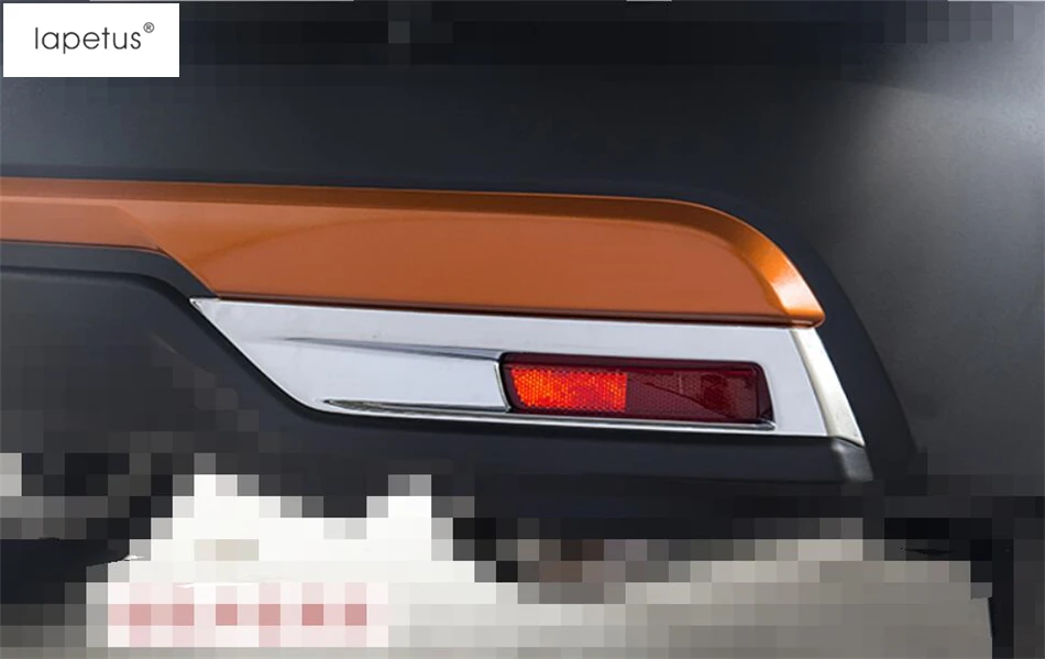 

Lapetus Accessories For Nissan Kicks 2016 2017 2018 2019 Rear Behind Fog Foglight Light Lamp Bezel Molding Cover Kit Trim 2 Pcs