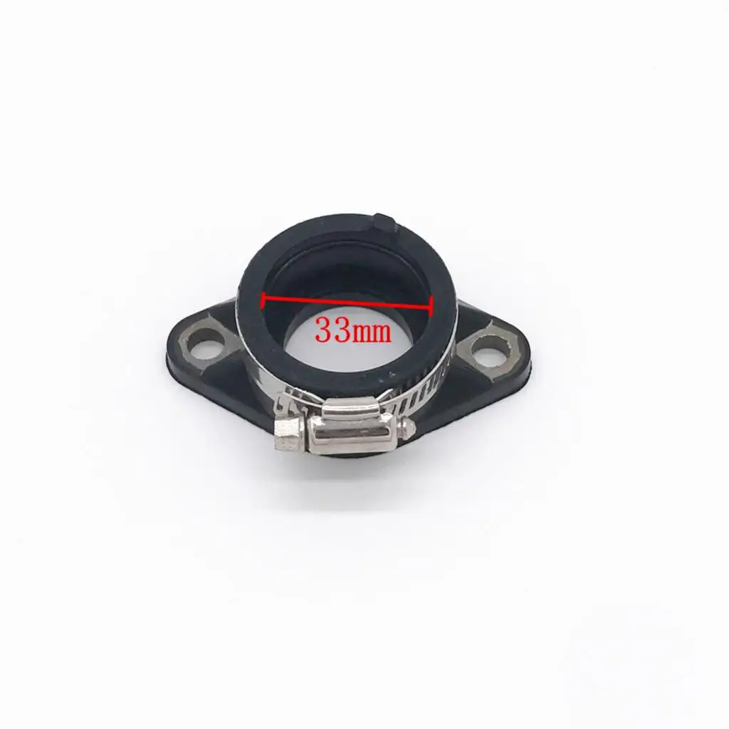 Motorcycle Carburetor Intake Interface Carb Adapter with O-rings for Suzuki GN125/GS125 Motorcycle 