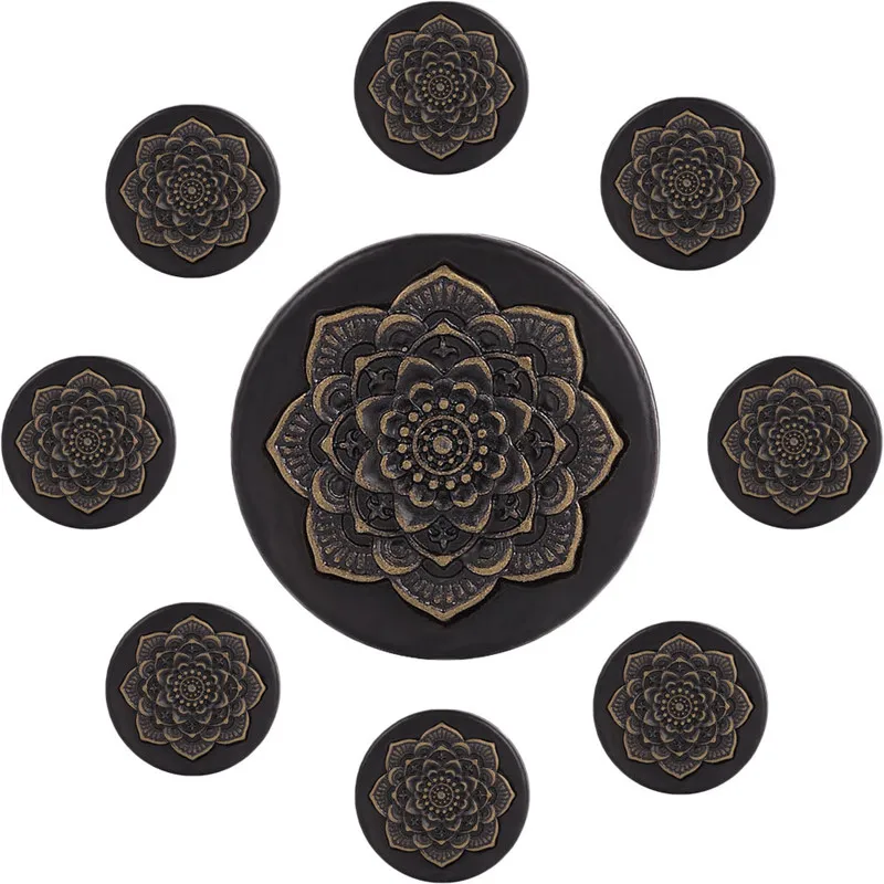 Mandala Fleur Oreille Plug & Tunnel Bijoux Extenseurs D'oreille Boucle D'oreille Jauges Piercing Plug