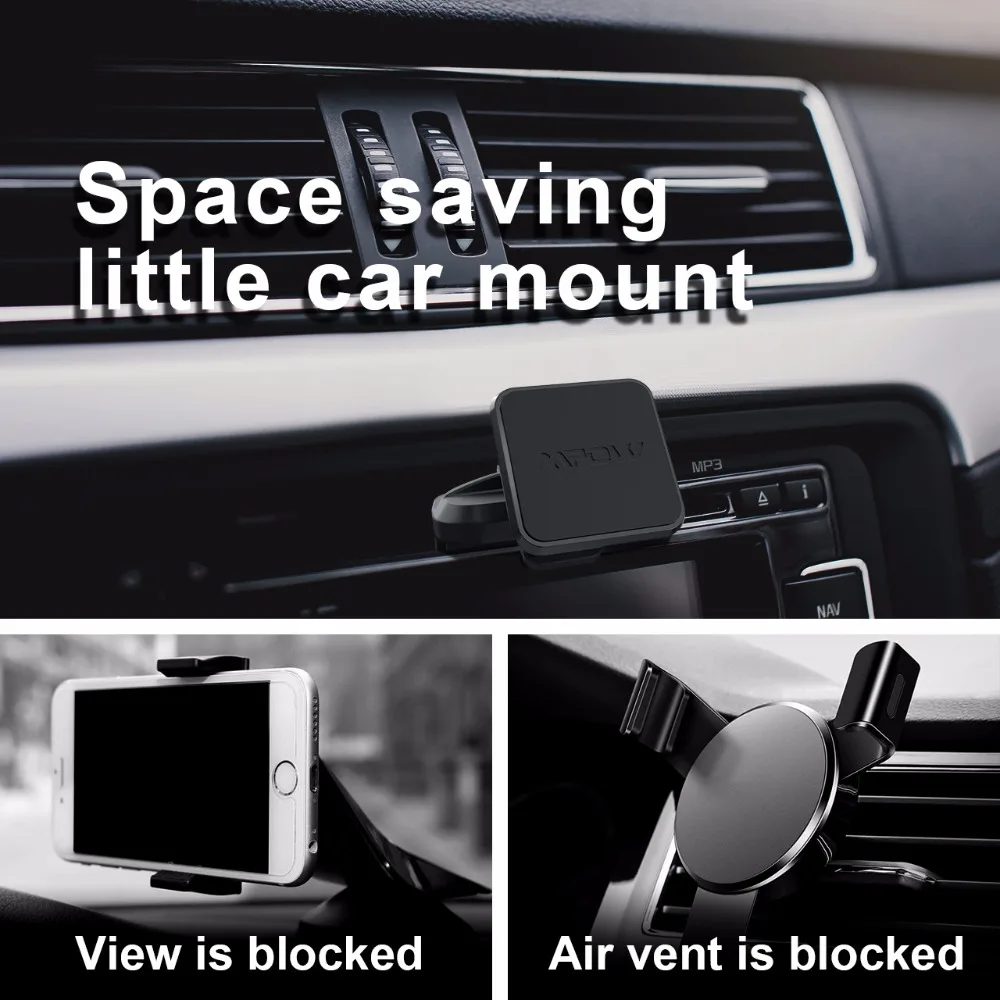 Mpow CA098 универсальная Магнитная автомобильная подставка для телефона CD слот автомобильная подставка для телефона для автомобиля одношаговая установка вращающийся на 360 градусов