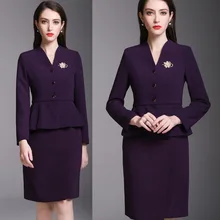 Весеннее платье деловое платье два белых воротничков модные комбинезоны фиолетовый