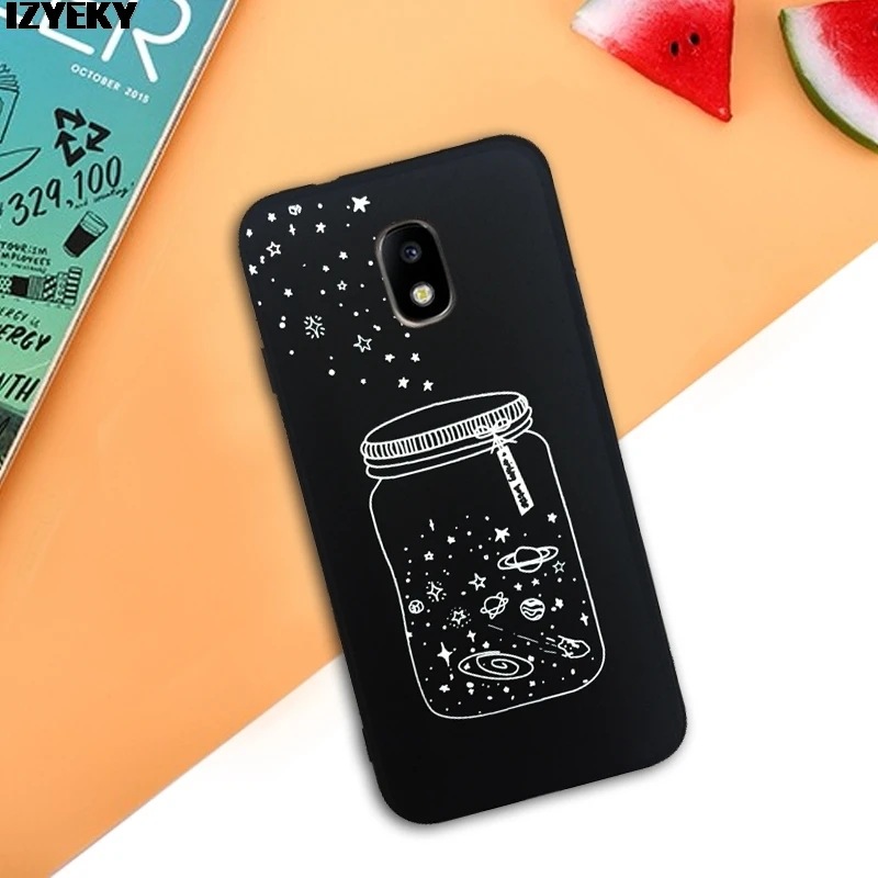 IZYEKY Case for Samsung Galaxy J3 2016 J5 J7 2017 moon space Animal bear cat cover for Samsung J530 J5 Pro (2017) J330 J530