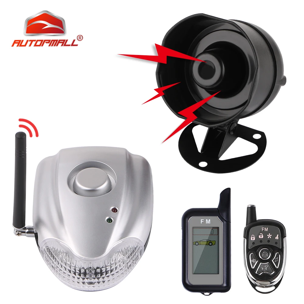 Скидка Двухполосная Автомобильная сигнализация DIYV2 без установки DIY автоматическая система безопасности с беспроводной сигнализацией сирена и бе...