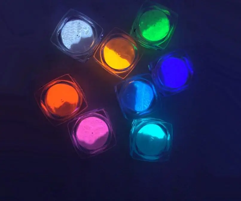 

AP8101 New Updated Glow in the Dark Nail Art Ultrafine Fluorescent Effect Acrylic Nail Powder